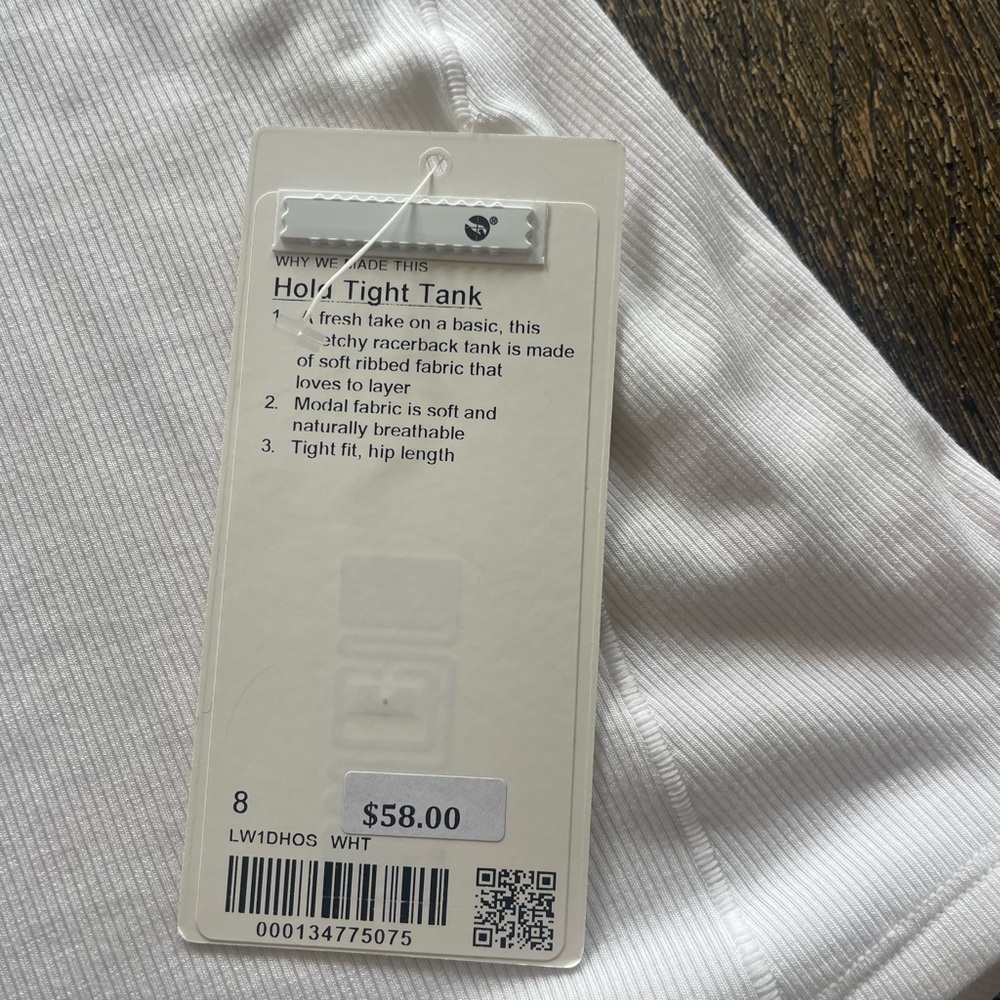 Lululemon Athletica Classic White Tank Top - Picture 2 of 2